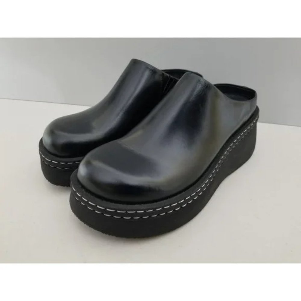 Free People E8 by Miista Kristi Platform Mules in Black